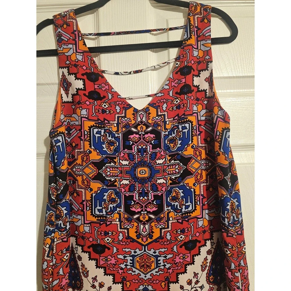 Gianni Bini Lined Mini Dress NWOT Aztec Sundress Size Small Boho Bohemian‎